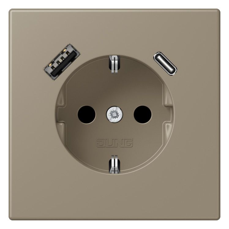 Jung LC1520-15CA242 SCHUKO-Steckd.m.USB Typ AC LC32141
