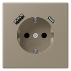 Jung LC1520-15CA242 SCHUKO-Steckd.m.USB Typ AC LC32141