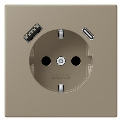 Jung LC1520-15CA242 SCHUKO-Steckd.m.USB Typ AC LC32141