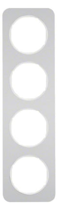 Berker 10142174 Rahmen 4fach R.1 Alu/polarweiß