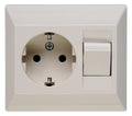 Kopp 190301082 STANDARD Schuko Steckdose m.Unischalter cremeweiß