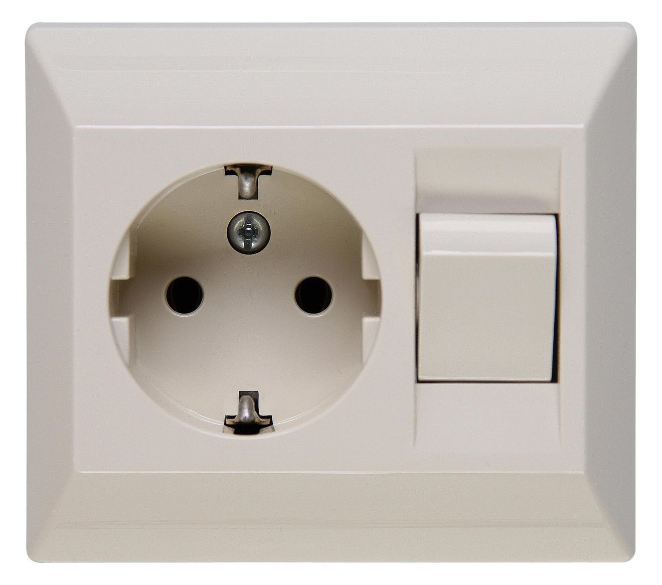 Kopp 190301082 STANDARD Schuko Steckdose m.Unischalter cremeweiß
