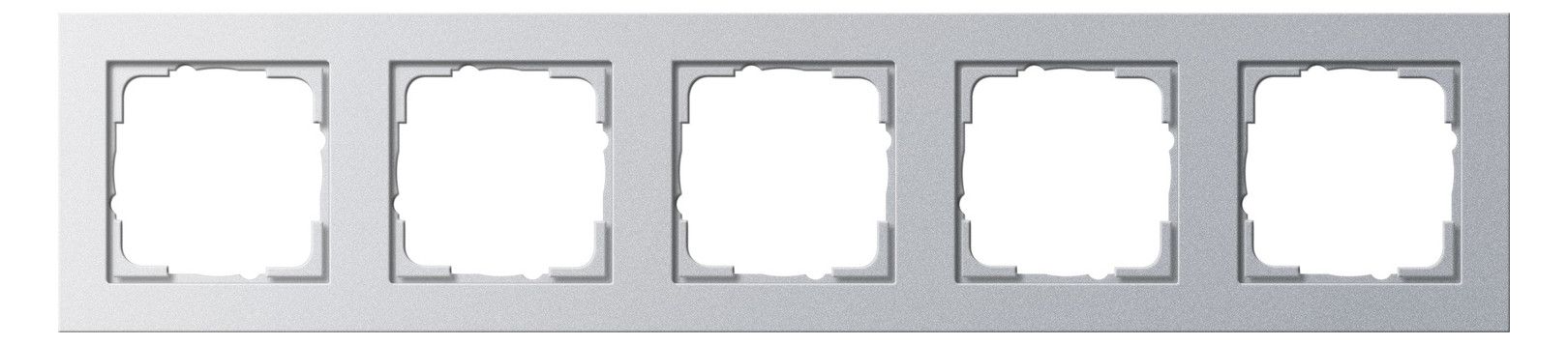 GIRA 021525 Abdeckrahmen 5fach E2 Farbe Alu