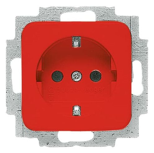 BJ 20 EUC-217-101 SCHUKO Steckdosen-Einsatz rt RAL3020 SI/Reflex
