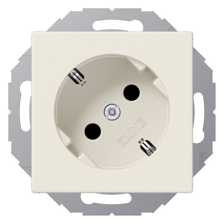 Jung A520-45N SCHUKO Steckdose 45° o.Kralle Serie AS weiß