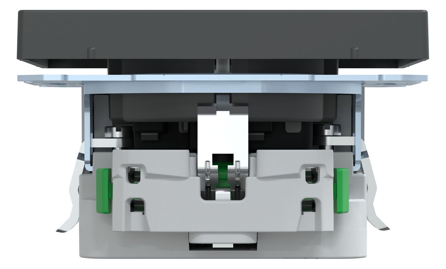Mert MEG 2366-6034 Schuko-Steckdose m.USB Ladegerät Anthrazit
