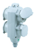 Pollmann 6350182 Schuko-Kupplung 4-fach grau IP54
