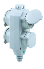 Pollmann 6350182 Schuko-Kupplung 4-fach grau IP54