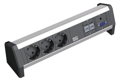 Bachmann 339.1005 DESK 3xSchuko 2xCat5e 1xVGA+Klinke GST18