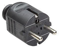Bachmann 910.170 SCHUKO Zentralstecker schwarz kleine Ausführung DIN49441