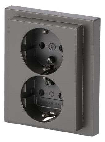 BJ 202 EUJB-866 SCHUKO® Doppelsteckdose volle Abdeckung EBS