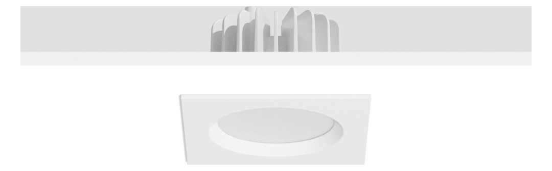 RZB 901435.002.1 Einbaudownlight LED 12,6W-4000K 130x130x83,107° 570lm