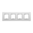 GEWISS GW16228TB Abdeckrahmen LUX International 2+2+2+2M horiz. Milchweiss