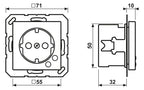 Jung A 521 UF SCHUKO Steckdose 16 A 250V ~ Schraubklemmen m.Funktionsanzeige mi