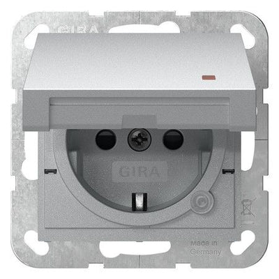 GIRA 455226 SCHUKO-Steckdose KD Kontr.+ Shutter System 55 Farbe Alu