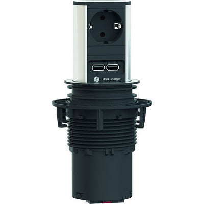 Bachmann 928.017 ELEVATOR 1xSchuko 1xUSB Charger Strom 2m Schuko