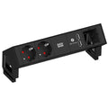 Bachmann 902.602 DESK2 2xSchuko 1xUSB Charger 1xABD Strom 0,2m GST18 RAL9005
