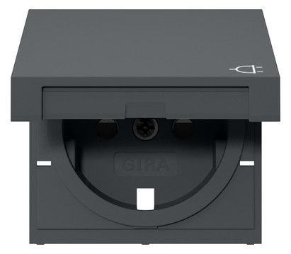 GIRA 494228 Abdeckung SCHUKO-Steckdose KD+ Shutter System 55 Anthrazit