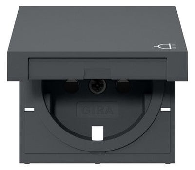 GIRA 494228 Abdeckung SCHUKO-Steckdose KD+ Shutter System 55 Anthrazit