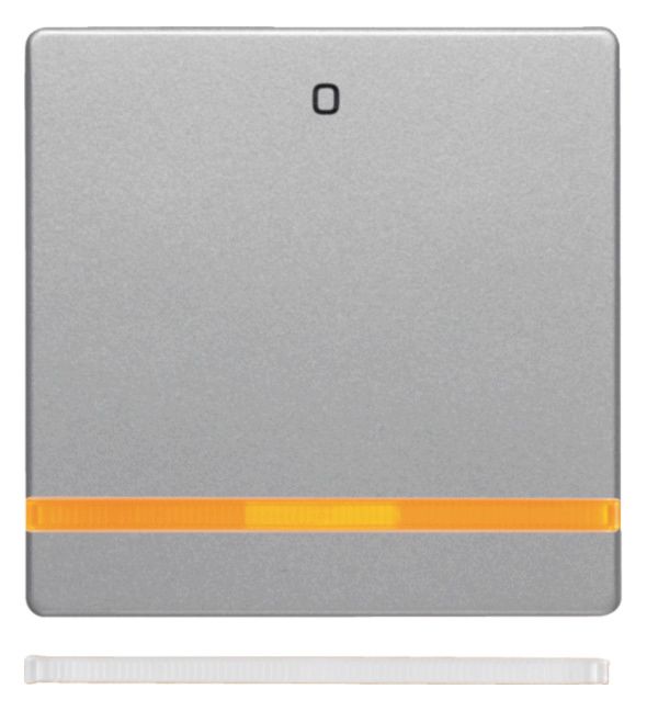 Berker 16246084 Wippe m.Linse orange+ Aufdruck 0 Q.1/Q.3 alu samt lackiert