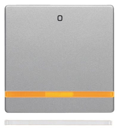 Berker 16246084 Wippe m.Linse orange+ Aufdruck 0 Q.1/Q.3 alu samt lackiert