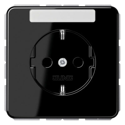 Jung CD1520NASW SCHUKO Steckdose Schriftfeld schwarz
