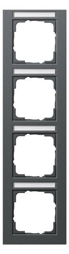GIRA 111423 Abdeckrahmen 4fach senkrecht BSF E2 Anthrazit