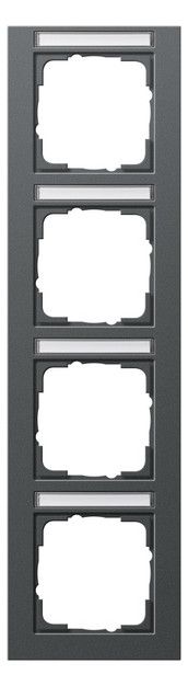 GIRA 111423 Abdeckrahmen 4fach senkrecht BSF E2 Anthrazit