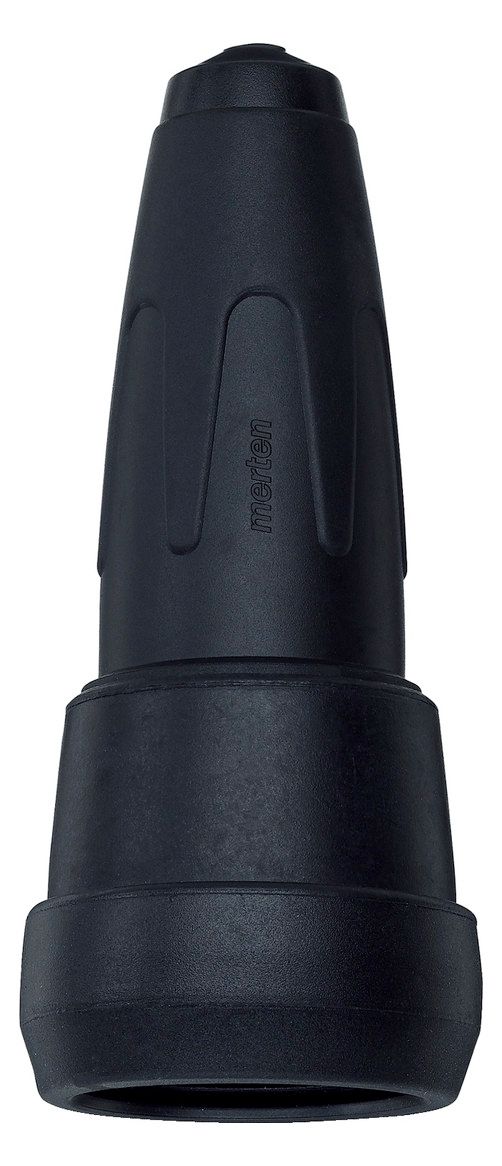 Mert 172951 Vollgummi-SCHUKO-Kupplung schwarz m.Schnappkragen