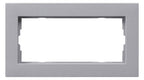 GIRA 1002255 Abdeckrahmen 2f o.Mittelst. flach E2 Farbe Alu