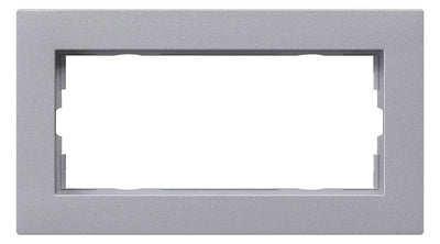 GIRA 1002255 Abdeckrahmen 2f o.Mittelst. flach E2 Farbe Alu
