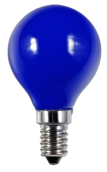 S&H 36765 LED Tropfenform Filament 45x75mm E14 220-240V 1W 5Lm blau 360°