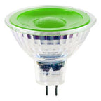 S&H 38291 LED Reflektorlampe MR16 50x48mm GU5,3 12VAC/DC 5W 55Lm grün 38°