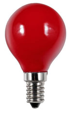 S&H 36757 LED Tropfenform Filament 45x75mm E14 220-240V 1W 12Lm rot 360°