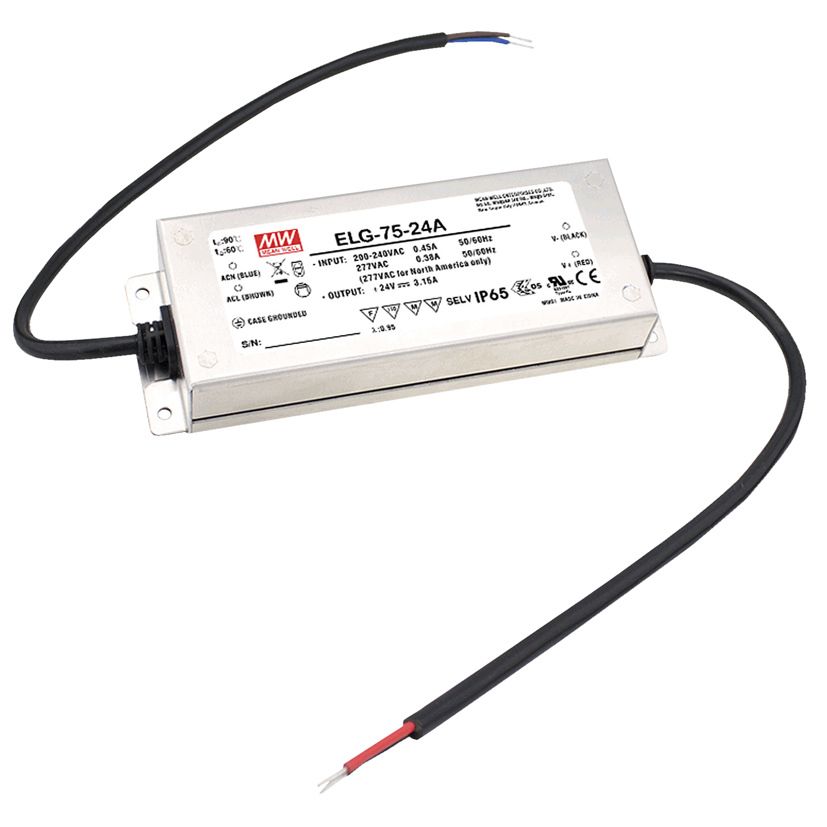 S&H 55051 LED-Trafo 180x63x35,5mm DALI 24VDC max.75,6W IP67 ELG-75-24DA-3Y