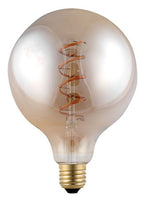 S&H 38095 LED Globe Filament Flex Axial 125x180mm E27 230V 4,5W 140Lm 2200K gold