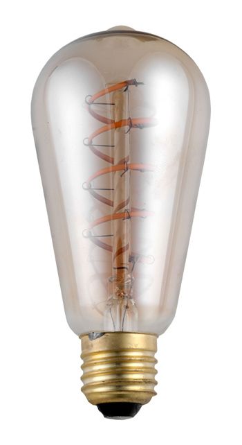 S&H 38153 LED Rustika Filament Flex Axial 64x140mm E27 230V 4,5W 140Lm 2200K