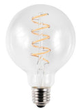 S&H 38163 LED Globe Filament Flex Axial 95x135mm E27 230V 4,5W 190Lm 2200K klar