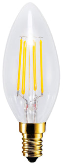 S&H 30856 LED-Kerzenform Filament 35x98mm E14 230VAC 3,2W 2700K Ra90 klar