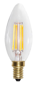 S&H 35506 LED Kerzenform Filament 35x98mm E14 220-240VAC 4W/821 350Lm klar