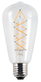 S&H 36699 LED-Rustika Filament 64x140mm dimmbar E27 230V 5W/922 400Lm 2200K Deco