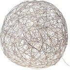 S&H 88954 LED-3D-Kugel Ø 300mm IP44 3,6W warmweiß Edelstahlgeflecht silber