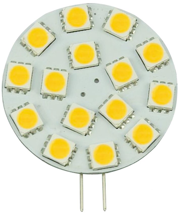 S&H 34602 LED-Leuchtmittel 18SMD Modul Ø40mm G4 10-30VDC 10-18VAC 2,6W 3000K