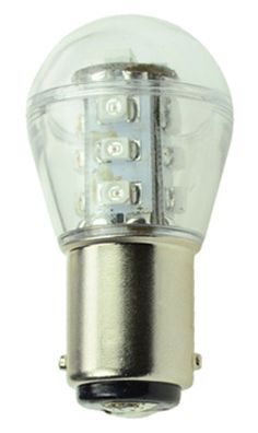 S&H 35763 LED-Leuchte 15SMD 25x48mm BA15d 10-30VDC/10-18VAC 0,7W rot 300°