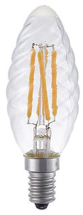S&H 34582 LED-gedrehte Kerze Filament 35x100mm E14 4W/922 250Lm 2200K klar
