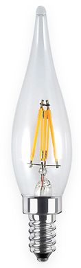S&H 36607 LED-Kerzenform Filament 22x85mm E10 230V 1,5W/927 100Lm klar