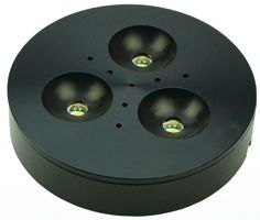 S&H 90071 LED-Aufbaustrahler Ø68mm 12V/DC 3,6W 200Lm 3000K 125° schwarz