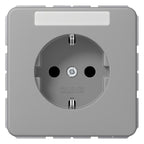 Jung CD1520BFKINAGR SCHUKO Steckdose Schriftf. erh.Ber.schutz bruchs. grau