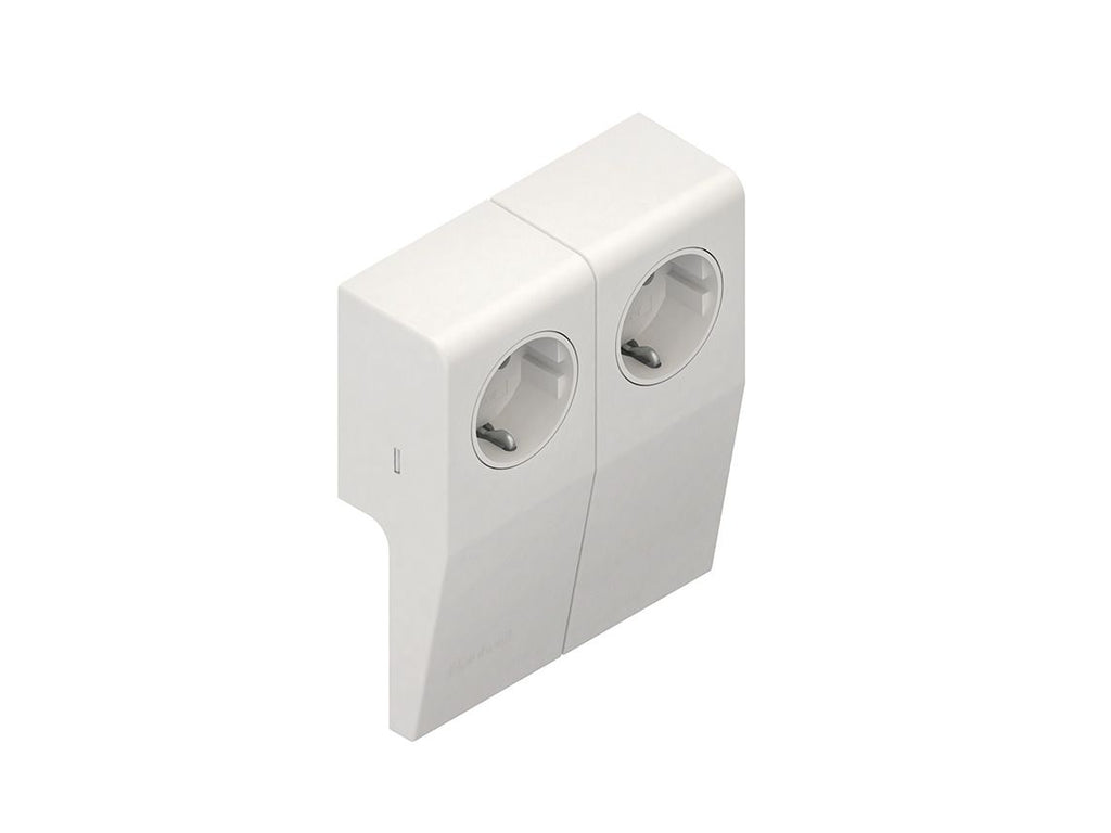 Kleinhuis 1886.6.5 CENTRIC Doppel-SchuKo Steckdose 144x120x43mm ASA RAL9001/8014