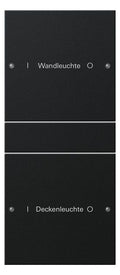 GIRA 2202005 Wippenset 2fach (1+1) beschreib. System 55 Schwarz matt(lack.)